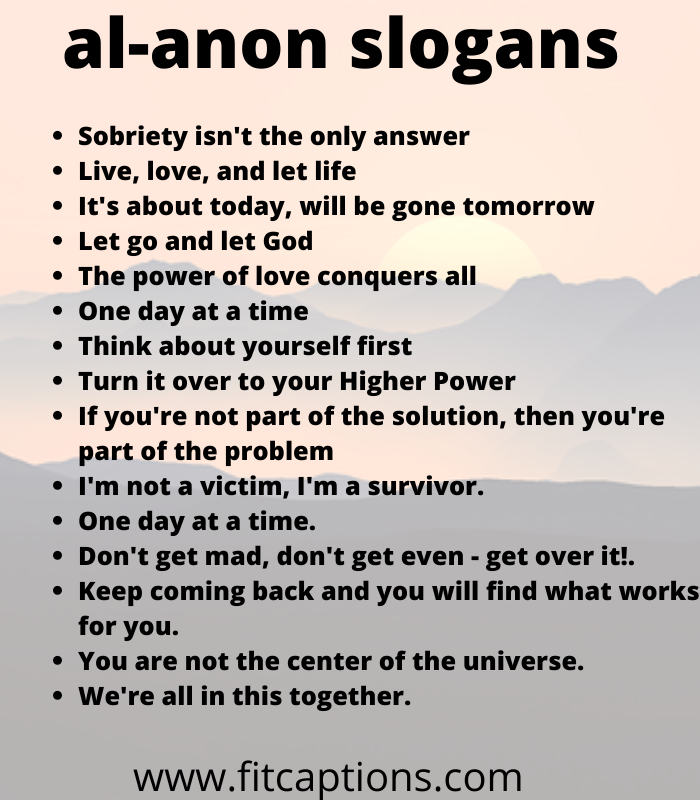 al anon slogans and sayings