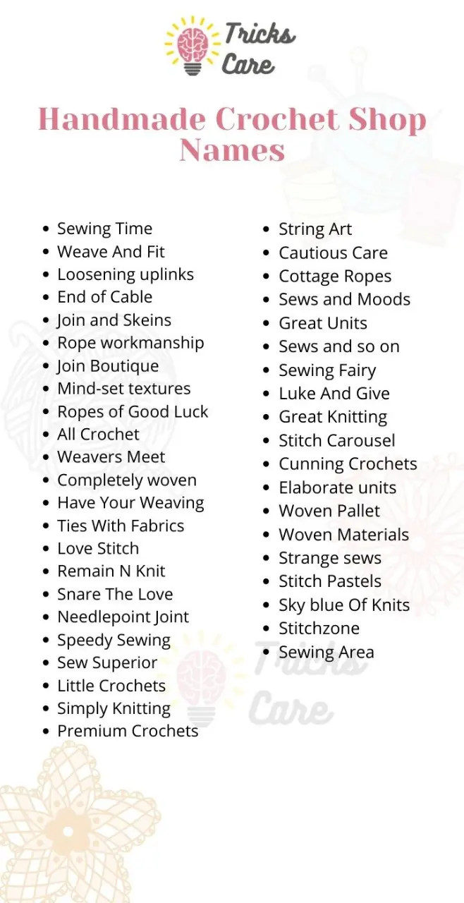 900+ Best Crochet Business Names Ideas