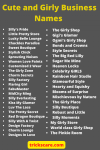 700+ Cute And Girly Business Names Ideas That Are Easy To Remember ...