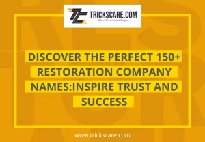 Restoration company names ideas